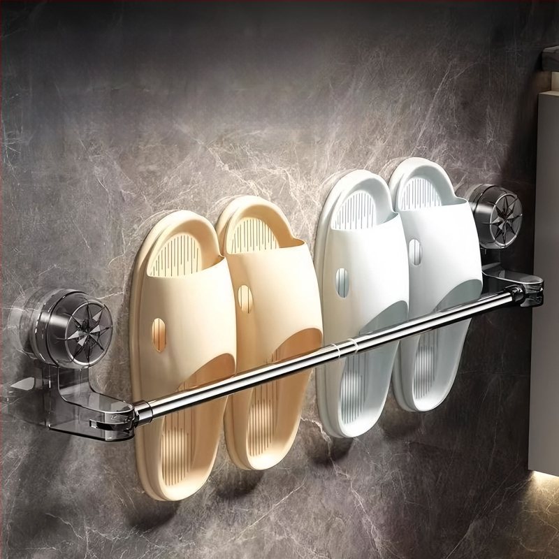 Teleskopinis rankšluosčio laikiklis su siurbtuku, be gręžimo, plastikas, prekinis ženklas Qiwang