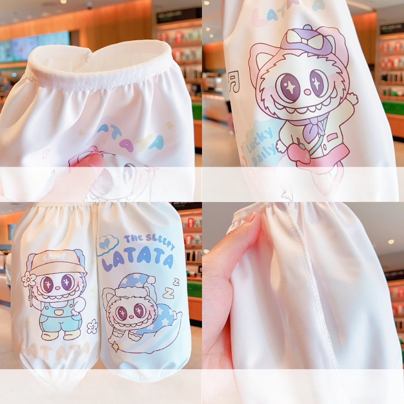 Vaikų rankovinių apsaugų komplektas su karikatūriniu raštu - anti-fouling audinys, unisex, 1–13 metų, tinkama žiemai, pavasariui ir rudeniui.