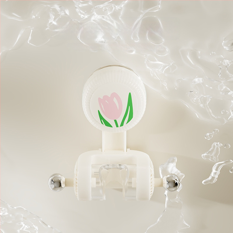 Sieninis ABS dušo laikiklis su tulpių formos siurbimo kilpa, reguliuojama apačia, be gręžimo