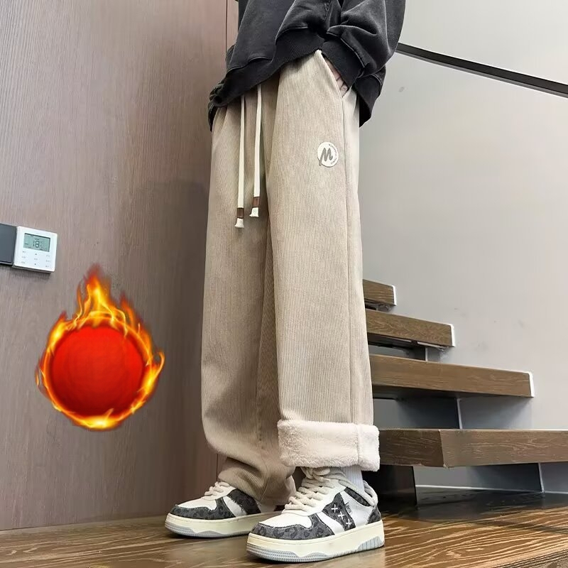 Noortes sportpüksid tüdrukutele, vaba lõikega sirge lõige, puuvill-spandex segu, elastne vöökoht, paks materjal (puuvill-spandex segu, elastne vöökoht, vaba lõige, paks materjal)