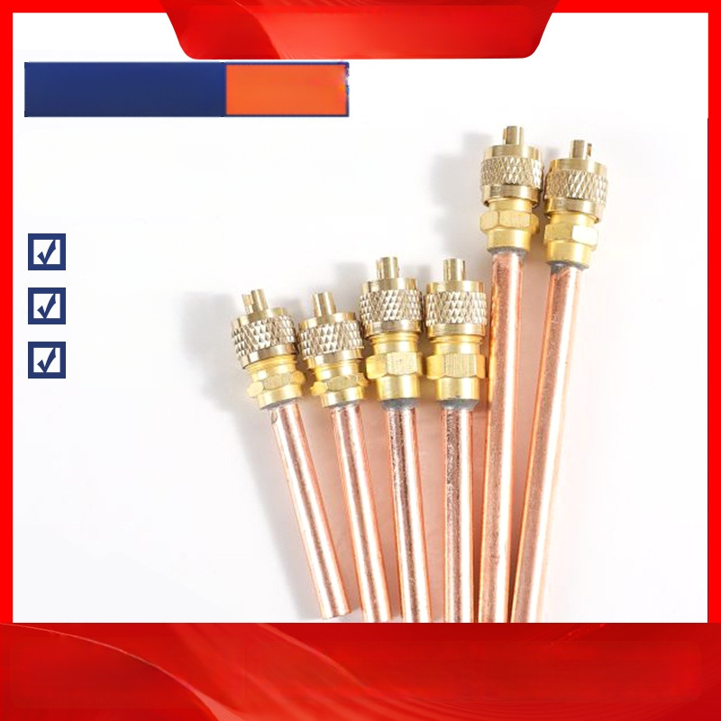 Lodēts fluorīdu vārsts ar adatu, paredzēts gaisa kondicionēšanai un dzesēšanai, tīrs vara korpuss, izturīgs pret augstu spiedienu un temperatūru, droša lodēšana bez noplūdēm, gāzes ievades/izvades savienojums