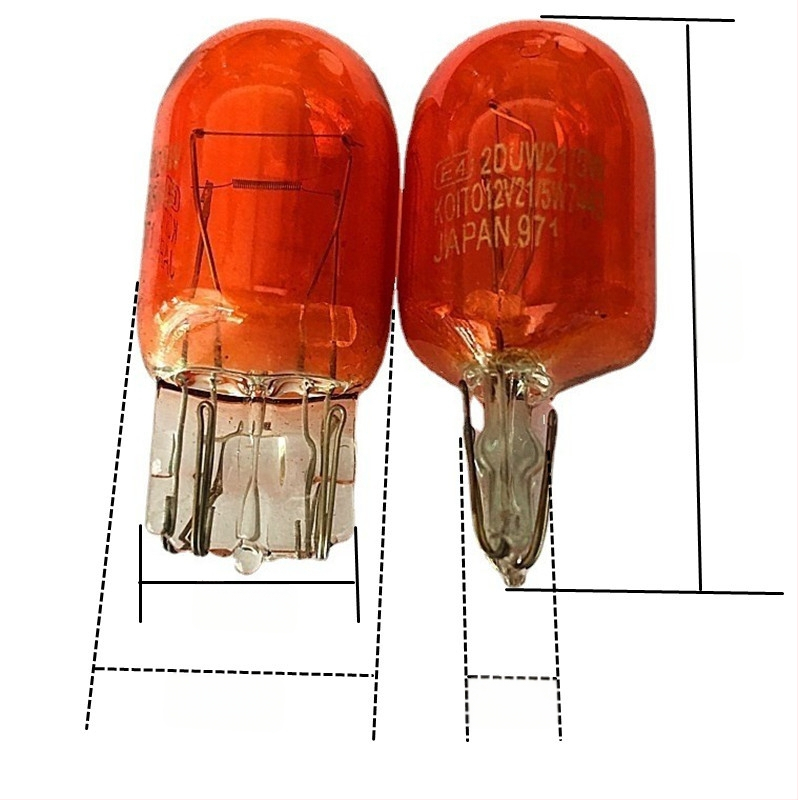 Automobilio stabdymo lemputė T20, halogeninė, 12V, 21W, modeliai 1881/7440 ir 1891/7443