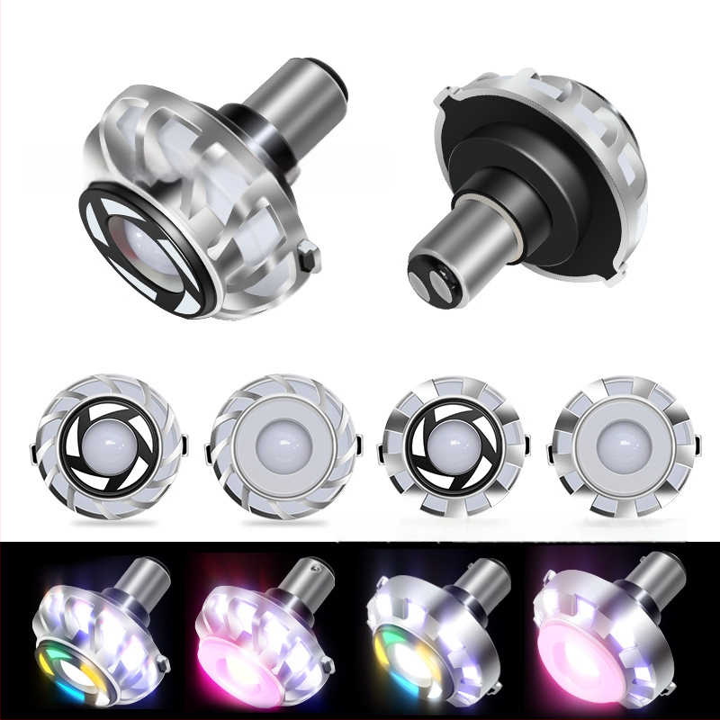 LED stabdžių žibintas motociklui, Colorful Angel Eye modelis, 12V, 1W