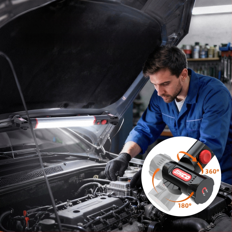 Automobilio remonto LED lemputė su magnetine ilga juosta, aliuminio lydinys, 1200 lm, 3,7 V, LED