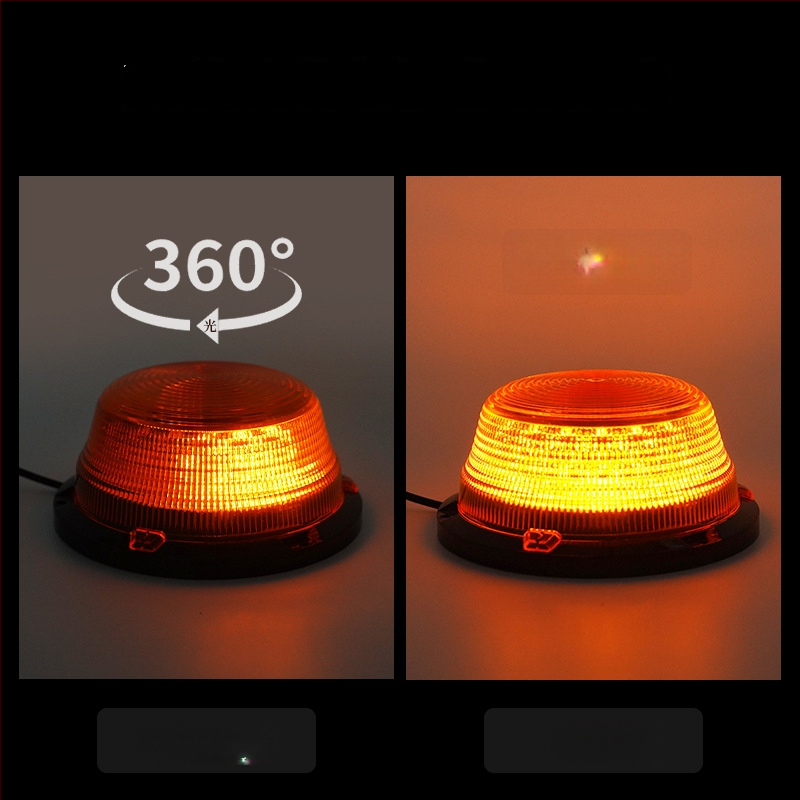 Automobilio LED apvalus įspėjamasis žibintas su magnetiniu tvirtinimu, stiprus blyksnis, 7W, 12–80V, 700 lm, LED 2835, PC korpusas