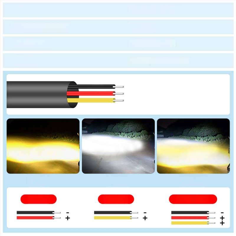 Motociklo priekinis LED prožektorius su aliuminio korpusu, 12–85 V, 5000 lm, 50 000 h tarnavimo laikas.
