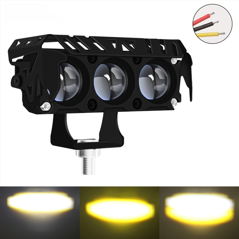 Motociklo priekinis LED prožektorius su aliuminio korpusu, 12–85 V, 5000 lm, 50 000 h tarnavimo laikas.