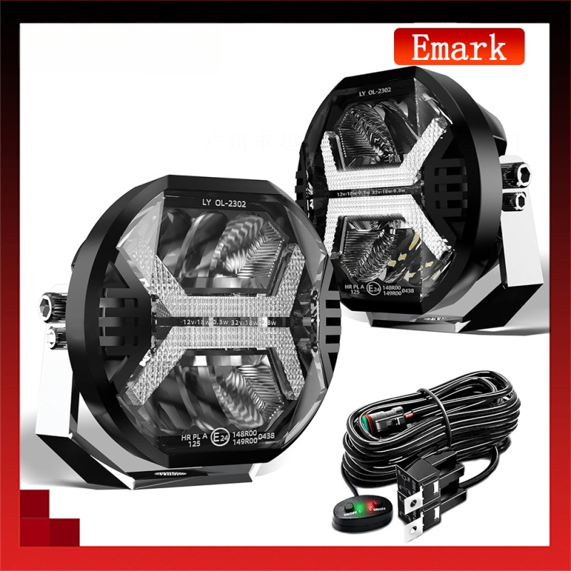 LED darbo šviesos lemputė visureigiams LY-OL-2301, 48W, 32V, 4000LM, 5700K, PMMA+PC+AL