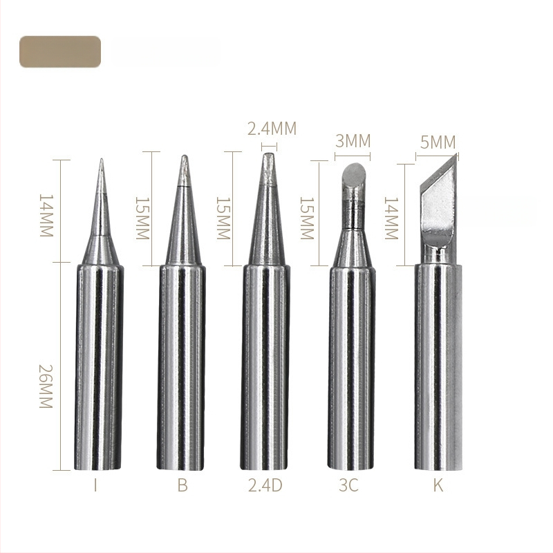 Be švino litavimo galvutė – tiesus ir lenktos viršūnės, iš vario, suderinama su 936 litavimo stotele