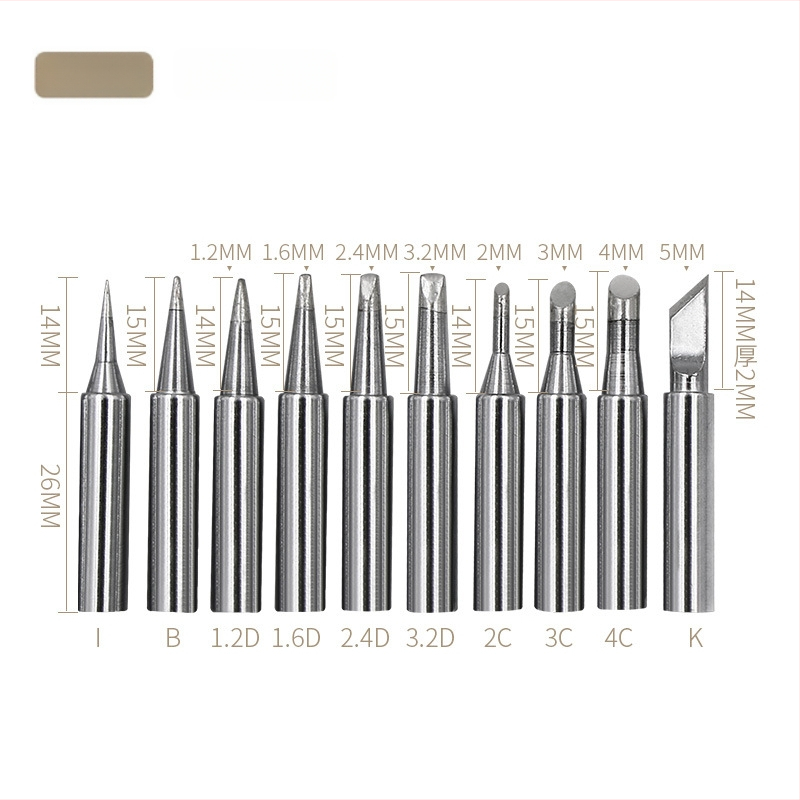 Be švino litavimo galvutė – tiesus ir lenktos viršūnės, iš vario, suderinama su 936 litavimo stotele