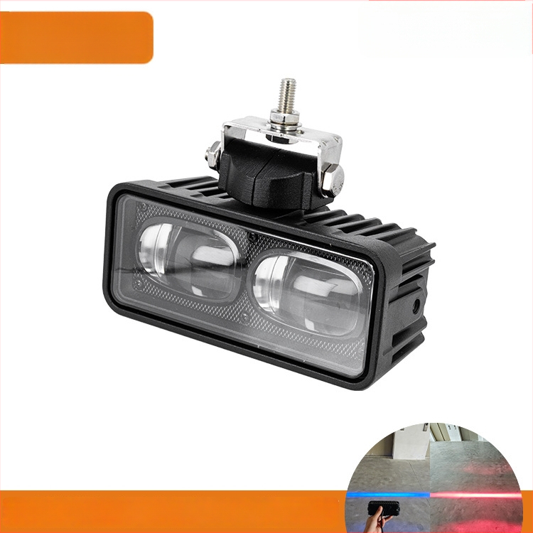 LED vieno raidės saugos darbinės zonos lemputė, DC12-100V, 30W, Modelis YH-2275/2276, Aliuminio lydinio korpusas, tinkama keltuvams ir AGV