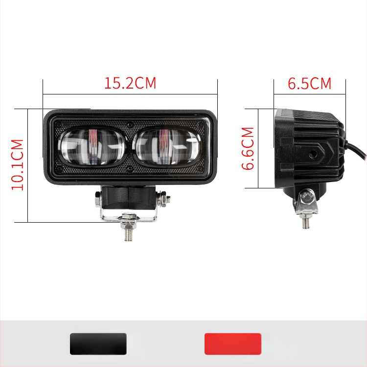 LED vieno raidės saugos darbinės zonos lemputė, DC12-100V, 30W, Modelis YH-2275/2276, Aliuminio lydinio korpusas, tinkama keltuvams ir AGV