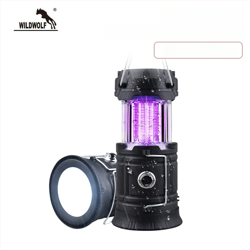 Wild Wolf Tri u jedno vanjska LED lampa protiv komaraca – prijenosna kamping LED lampa s proširivim dizajnom