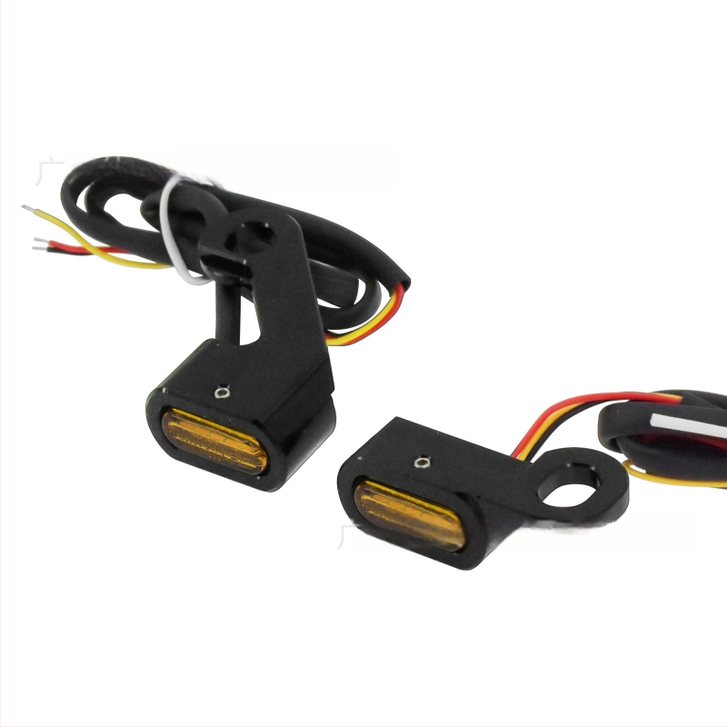 Priekinių posūkių žibintai Harley-Davidson Softail Fat Boy Street Fighter, 2-in-1 dienos apšvietimas, LED, geltona šviesa