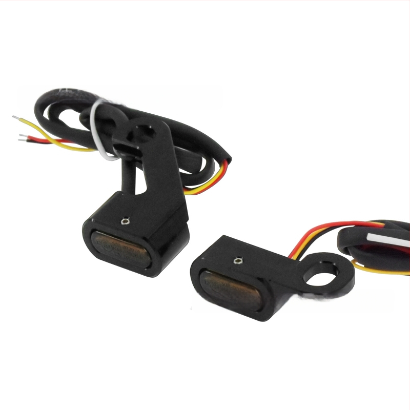 Priekinių posūkių žibintai Harley-Davidson Softail Fat Boy Street Fighter, 2-in-1 dienos apšvietimas, LED, geltona šviesa