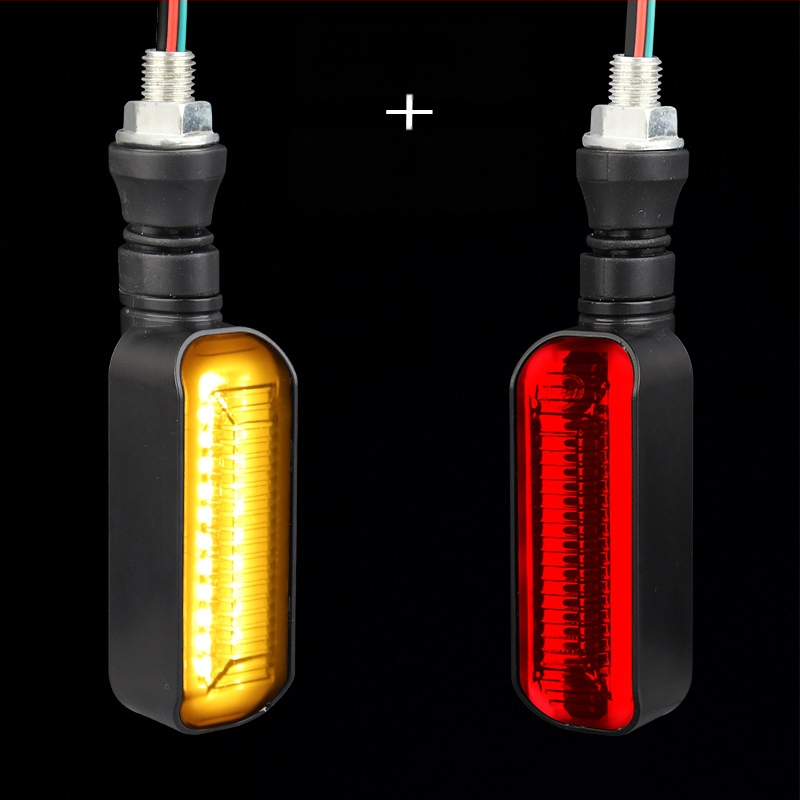 LED posūkio žibintas elektriniam motociklui su ilga rankena ir sekos indikatoriumi (ZXD-03, 2W, 12V, 4000, 10000h)