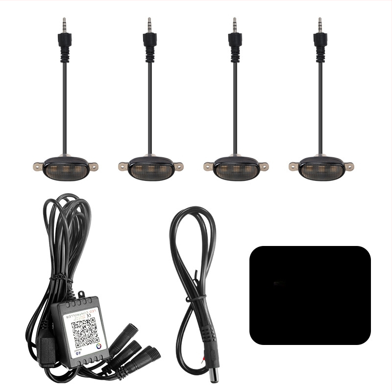 Automobilio grožio LED šviesa 12V, ABS+LED medžiaga, plastikinis gaubtas, bendram naudojimui