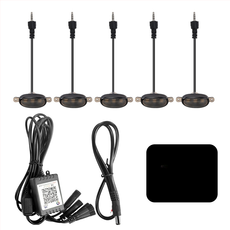 Automobilio grožio LED šviesa 12V, ABS+LED medžiaga, plastikinis gaubtas, bendram naudojimui