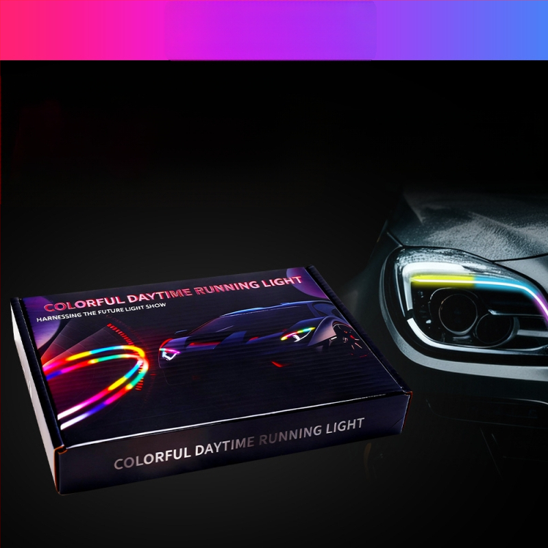 Automobiliniai LED dienos žibintai su šviesos vadovo juosta, silikonas+LED, 12V, 10W, 1000lm, tarnavimo laikas 50 000 h