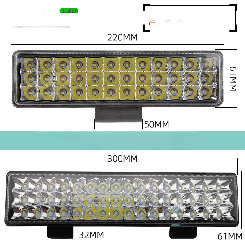LED juosta automobiliams ir motociklams, liejimo aliumininis korpusas, įtampa 12–80V, srovė 2–4A, atsparus vandeniui, atspindinti puodelio dangtelis