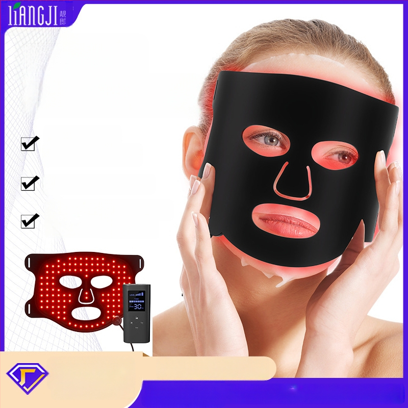 LED silikono veido kaukė su spektriniu infraraudonųjų spindulių apšvietimu namų naudojimui — odos atjauninimas ir raudonos šviesos terapija, 3 lygiai + 4-asis režimas