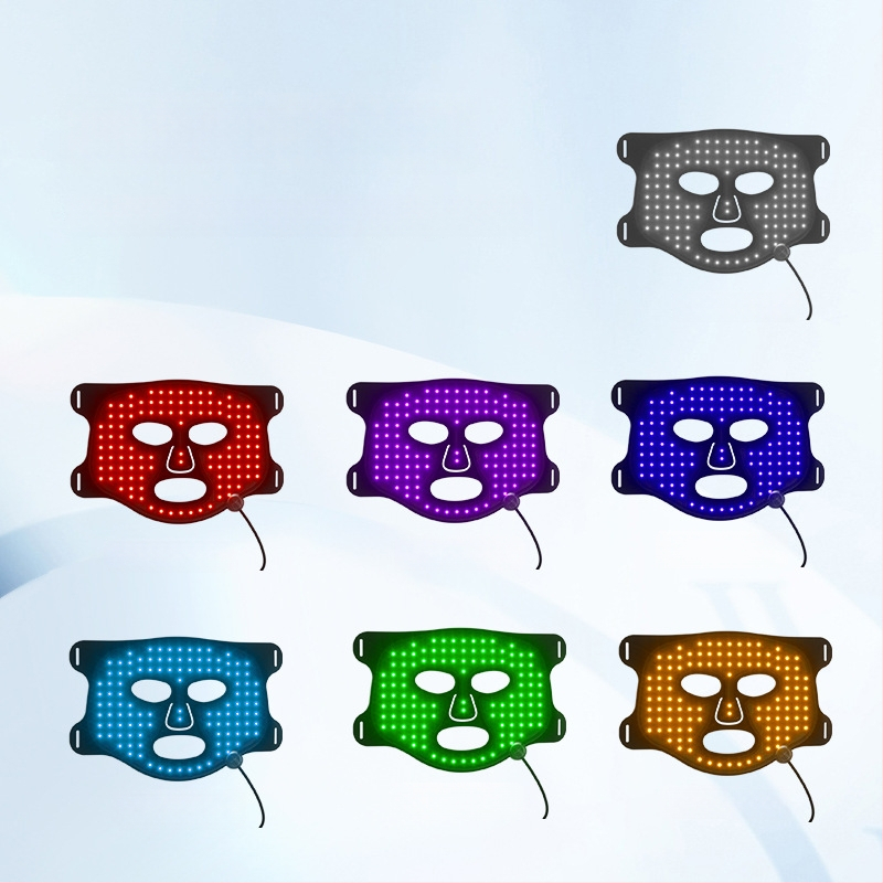 LED silikono veido kaukė su spektriniu infraraudonųjų spindulių apšvietimu namų naudojimui — odos atjauninimas ir raudonos šviesos terapija, 3 lygiai + 4-asis režimas