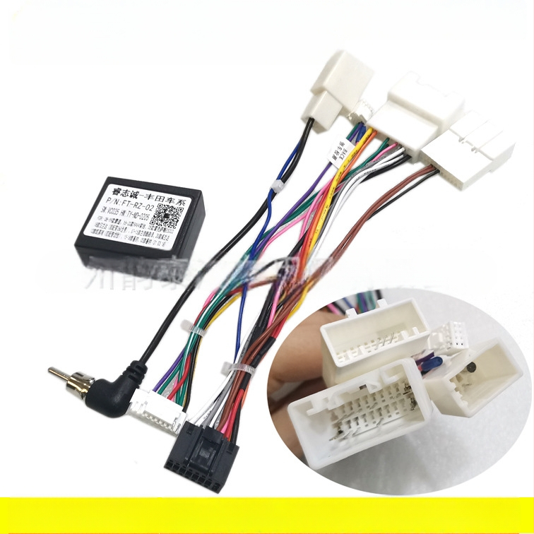 TO-55 Android didelio ekrano navigacijos maitinimo kabelis Toyota Prado/Sequoia/RAV4 (2010–2013 metų modeliai) – garso modifikavimas, grynas varis, Evoresn/Yisen