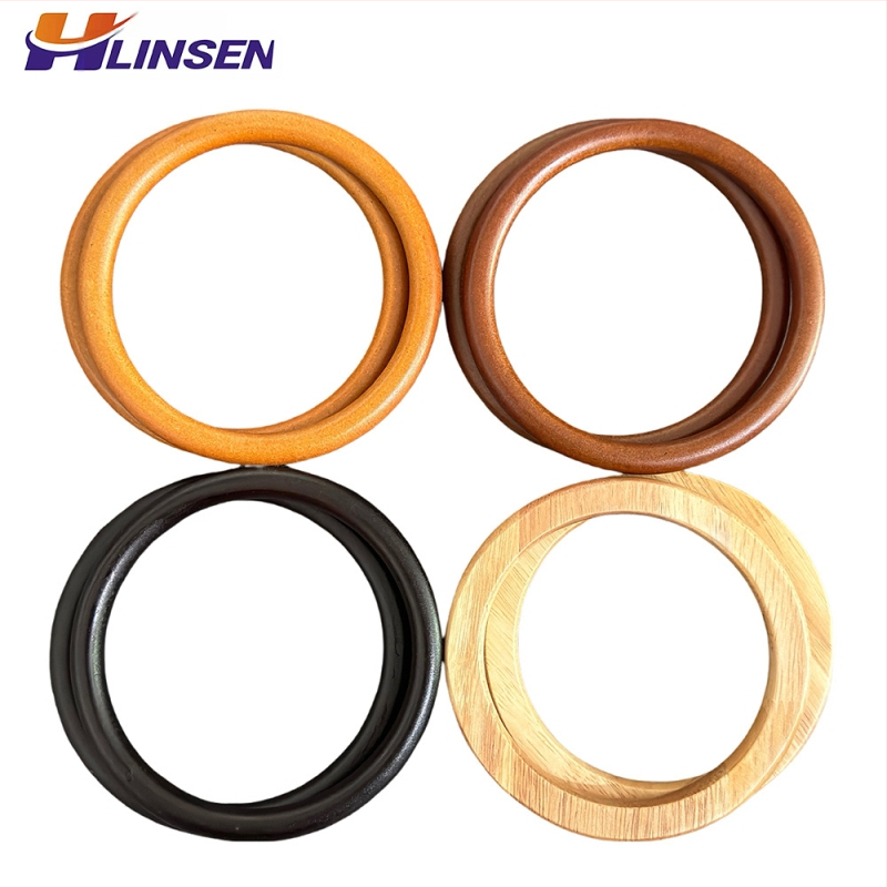 Medinis apvalus rankenos už maišelį, austinis rankų darbas, ultra lengvas, 2024 metų pavasaris, licencijuotas privatus ženklas