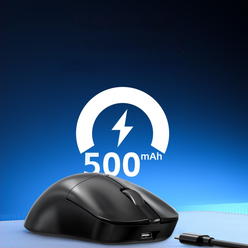 RGB spēļu pele ar PAW3311 sensoru, 5600dpi, Bluetooth/USB savienojums, darbības attālums 10m, svars 54g, 1,2m uzlādes kabelis iekļauts