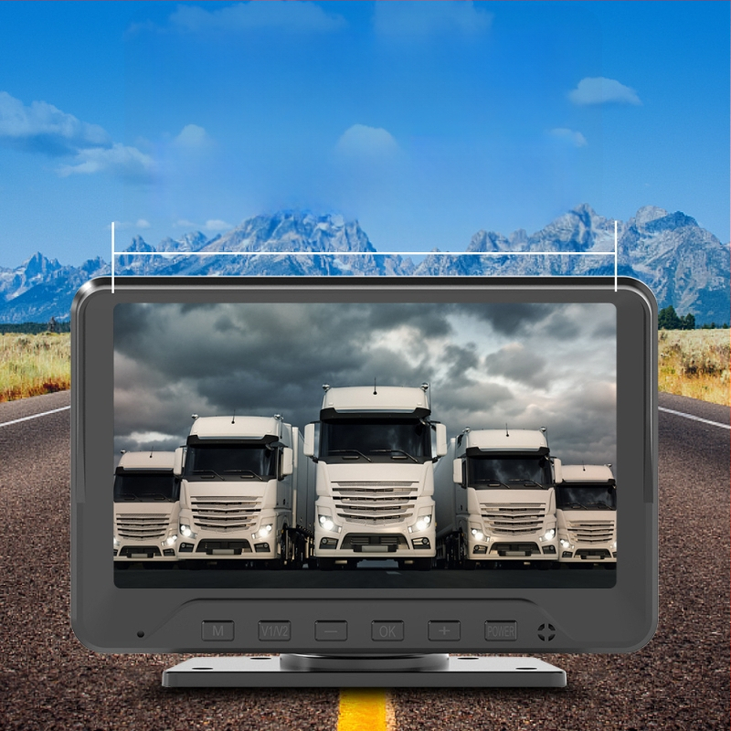 Automobilio atbulinės eigos ekranas — 7 colių IPS ekranas 1024x600, AHD įvestis, HR71 modelis, prietaisų skydelio monitorius