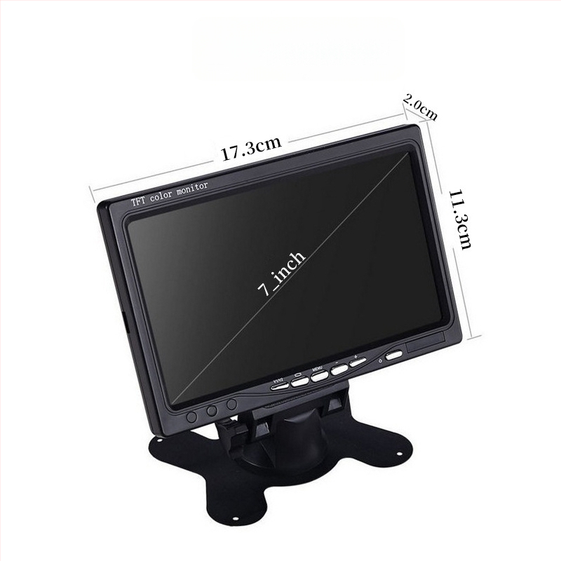 Automobilio atbulinės eigos ekranas — 7 colių IPS ekranas 1024x600, AHD įvestis, HR71 modelis, prietaisų skydelio monitorius
