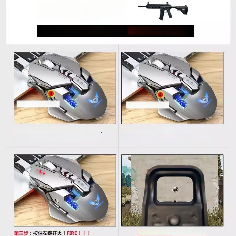G9 káblová herná mechanická myš pre notebook a stolný počítač, USB, 3200 DPI, 7 tlačidiel, kompatibilná s PUBG