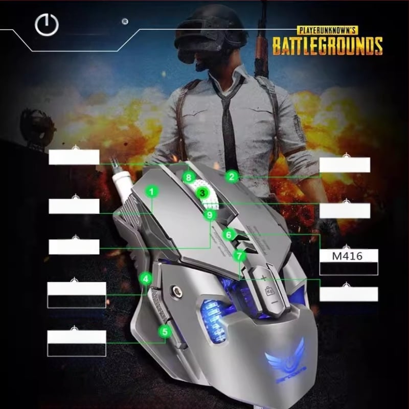 G9 káblová herná mechanická myš pre notebook a stolný počítač, USB, 3200 DPI, 7 tlačidiel, kompatibilná s PUBG