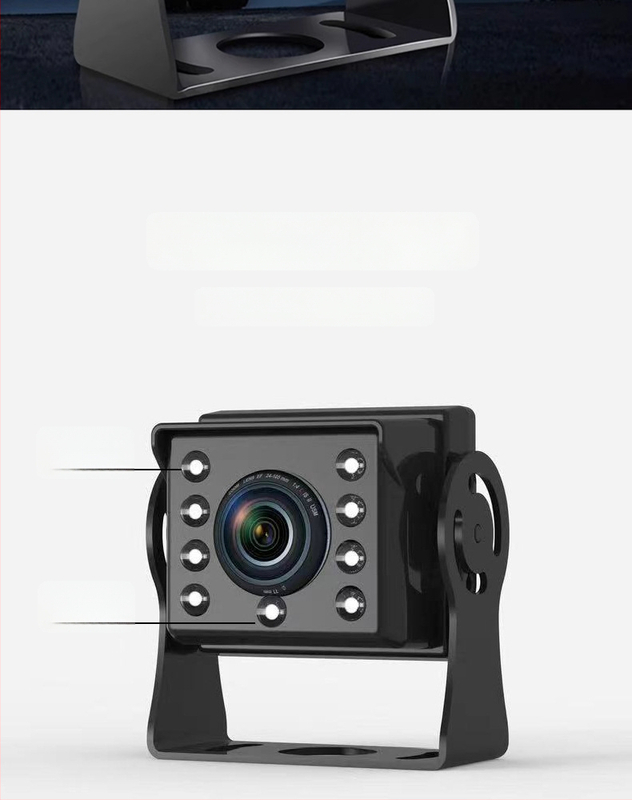 DN02 atbulinės eigos kamera, 1080P AHD, 12V, 45° reguliuojamas kampas, skirta sunkvežimiams, komerciniam transportui ir statybos technikai