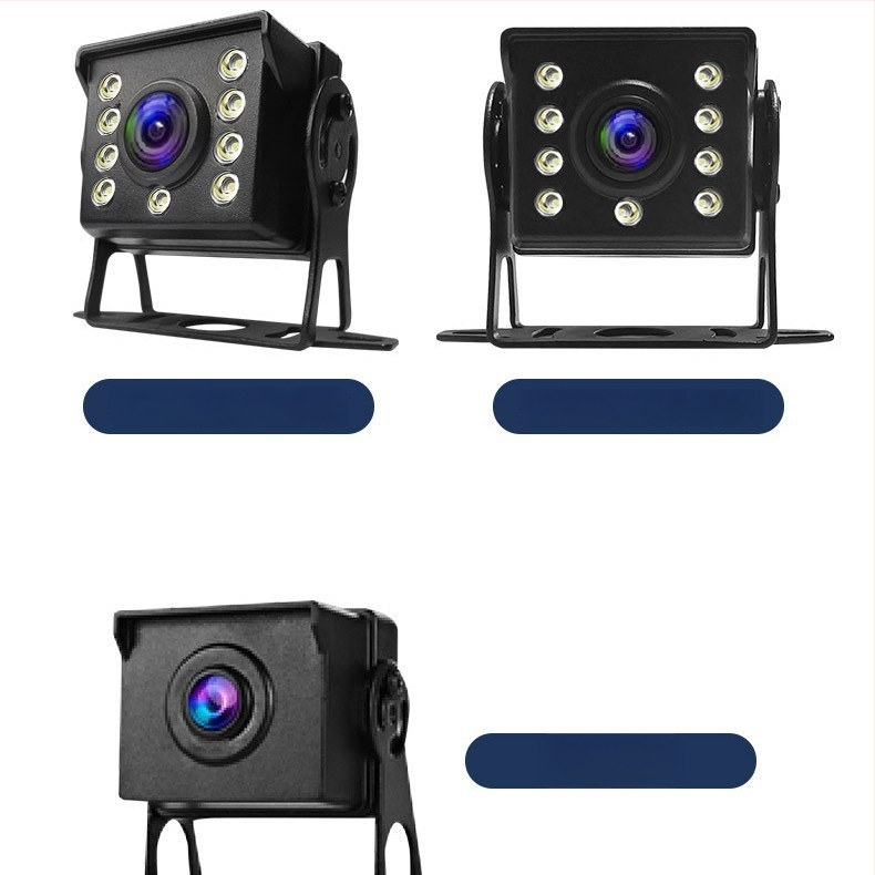 DN02 atbulinės eigos kamera, 1080P AHD, 12V, 45° reguliuojamas kampas, skirta sunkvežimiams, komerciniam transportui ir statybos technikai