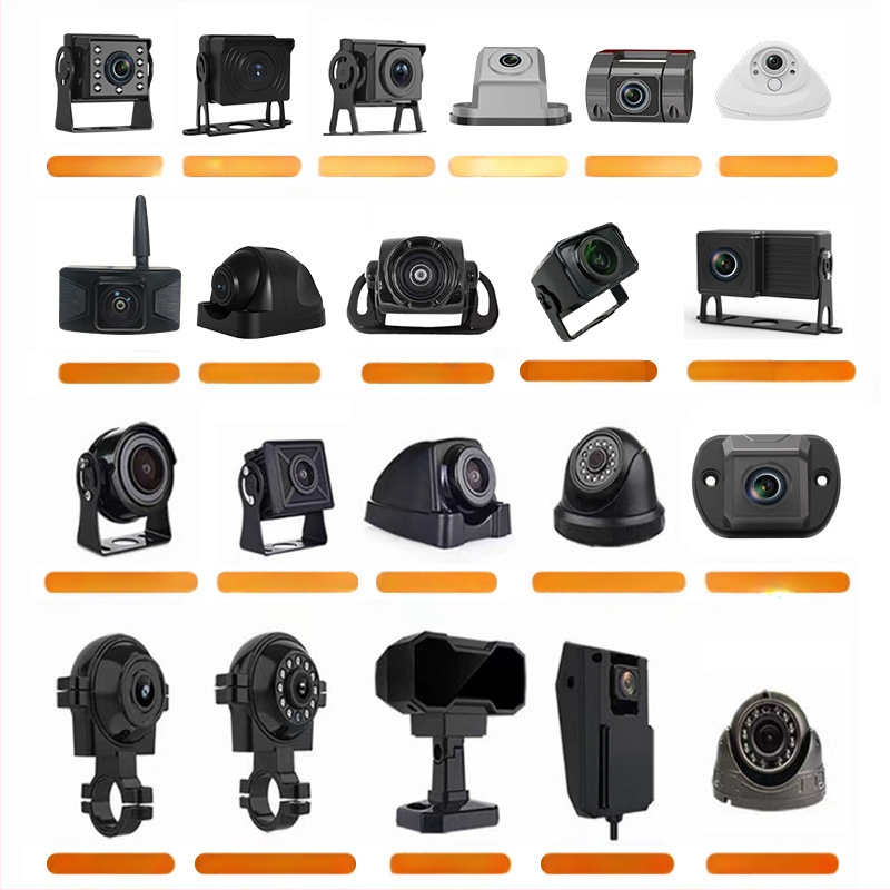 DN02 atbulinės eigos kamera, 1080P AHD, 12V, 45° reguliuojamas kampas, skirta sunkvežimiams, komerciniam transportui ir statybos technikai