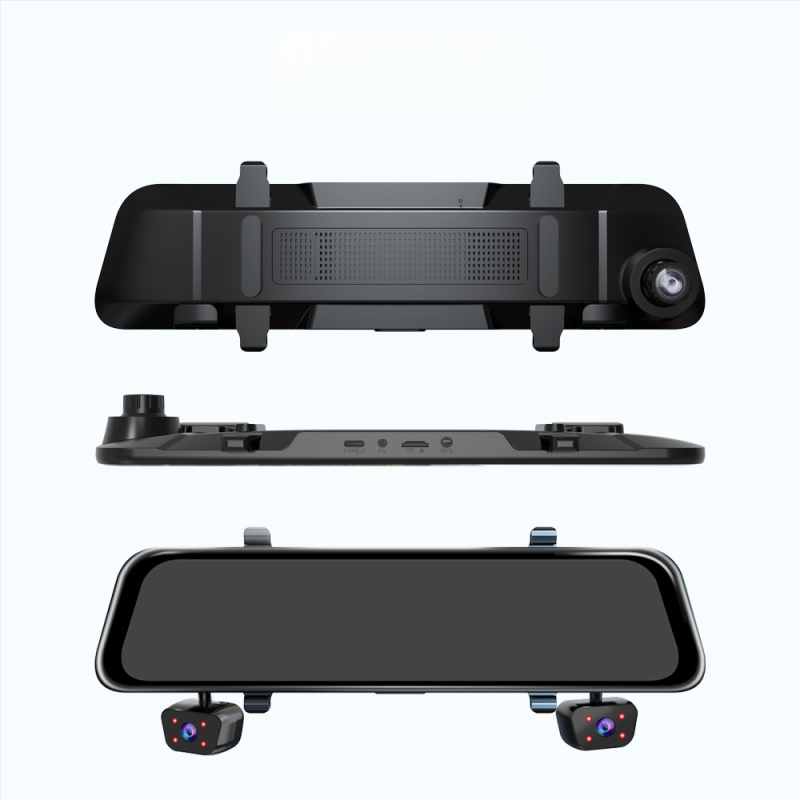 4 kanalų galinio vaizdo veidrodžio vaizdo registratorius, 170° platus kampas, 1080p, WIFI, kilpinis įrašymas su parkavimu ir judesio aptikimu