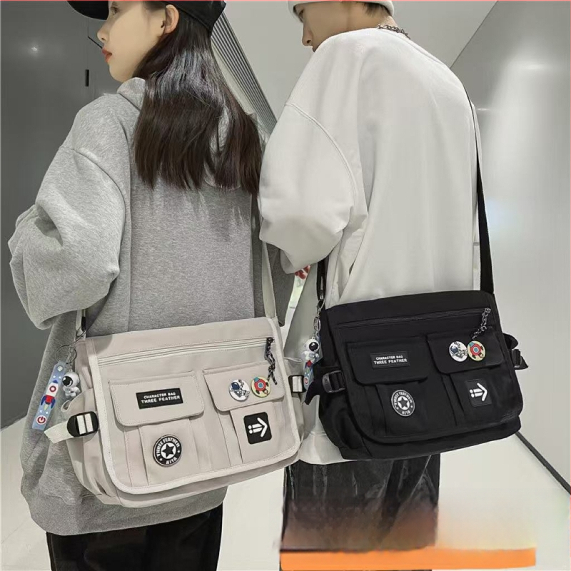 Vīriešu plecu soma — pilsētas vienkāršs stils, neilons, elpojoša, ultra viegla, paplašināma