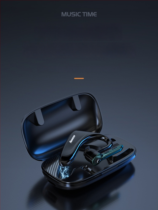 Belaidės Bluetooth ausinės vienai ausiai, sportinio stiliaus, skirtos važiavimui, triukšmo slopinimas, itin ilga baterijos veikimo trukmė