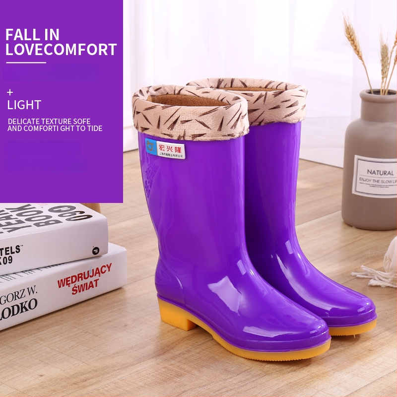 Moterų lietaus batai Hongxinglong, plastinės viršutinės dalies, žemas vamzdelis