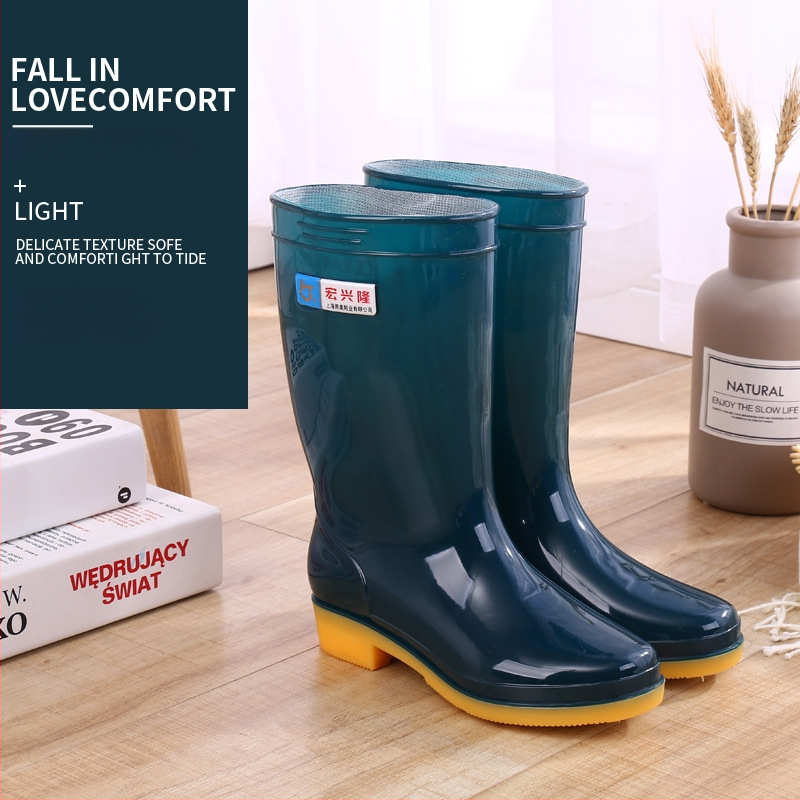 Moterų lietaus batai Hongxinglong, plastinės viršutinės dalies, žemas vamzdelis