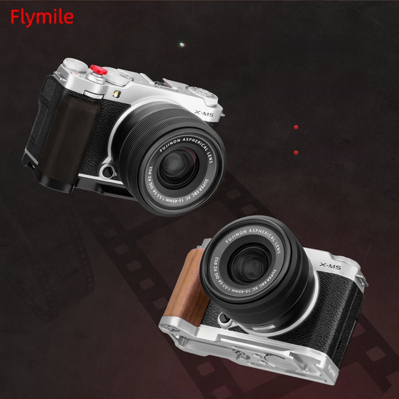 Vienos rankos laikiklis Fuji X-M5 kamerai – L formos rankena su šaltojo kištuku Fly023_1