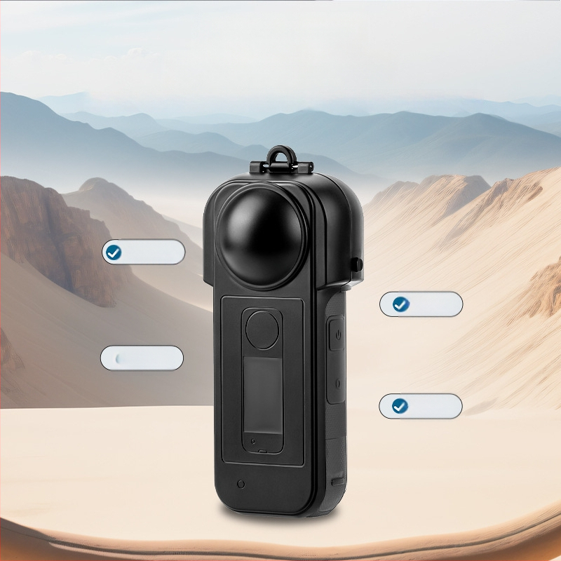 Flymile X5030_1 Insta360 X5 apsauginių dangtelių rinkinys — ekrano dangtelis, objektyvo dangtelis, gimbal apsauga