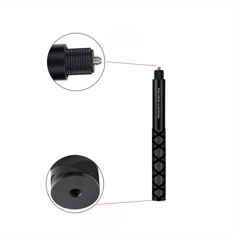 HB-120Z Aliuminio lydinio 7-sekcijų išplėtimo lazda veiksmų ir panoraminėms kameroms; suderinama su Insta360X4, GoPro, DJI Action 5; maksimali apkrova iki 2 kg; logotipo spausdinimas įmanomas.