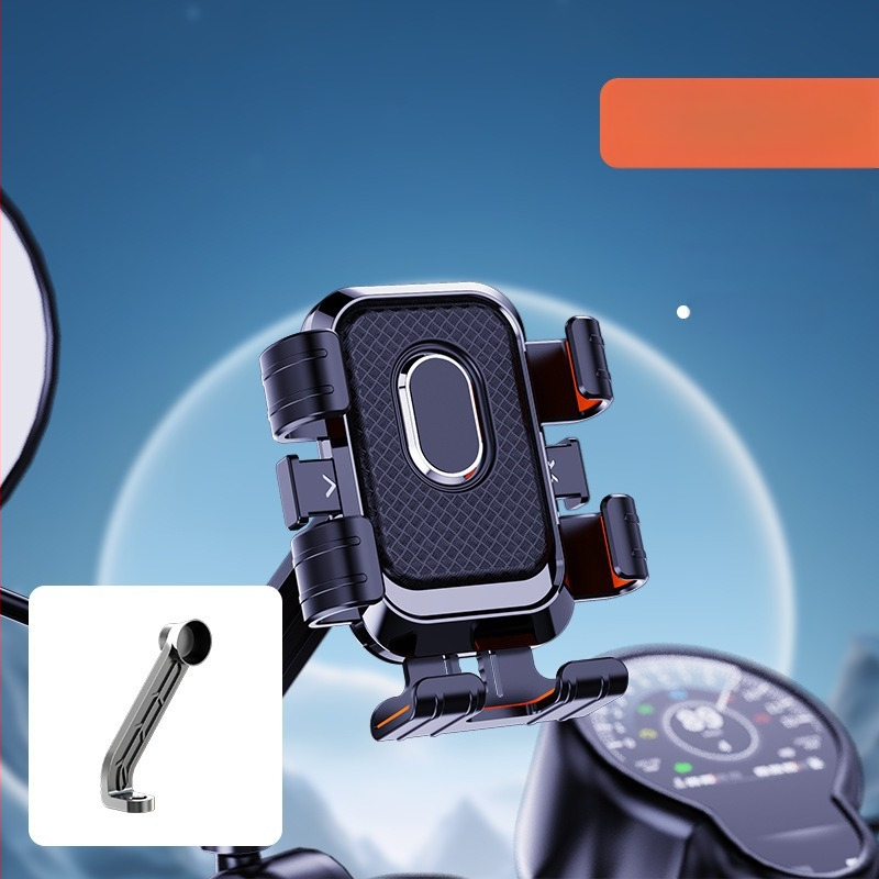 Velosipēda tālruņa turētājs un velosipēdu statīvs - pret vibrācijām, plastmasas, pielāgojams, vispārējai lietošanai