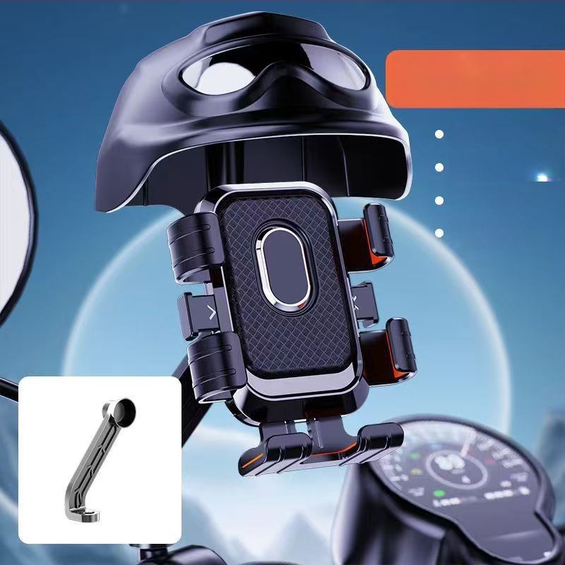 Velosipēda tālruņa turētājs un velosipēdu statīvs - pret vibrācijām, plastmasas, pielāgojams, vispārējai lietošanai