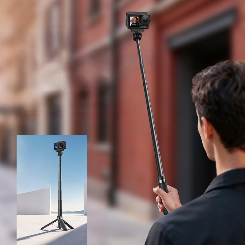 Käeshoitav Selfie Stick, L5pro standardversioon, universaalne DJI Action 6/54 Pro ja Shadow Stone GoPro jaoks, alumiiniumisulam, OEM/ODM logos