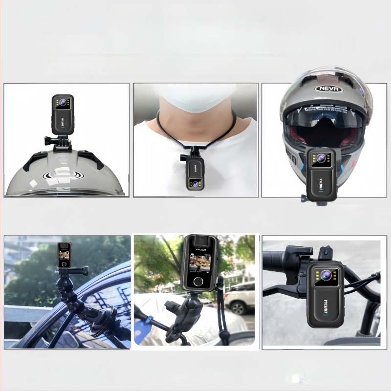 Motociklo dash cam L9 su 140° matomo kampu, 800 000 pikselių, SD kortelė iki 64 GB, atspari vandeniui, HD stabilizavimas