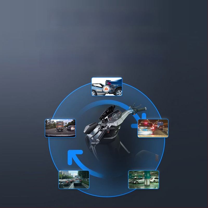 JC-H001 Galinio vaizdo veidrodžio vaizdo registratorius, 140° matymo kampas, 2MP, palaiko TF kortelę iki 128GB