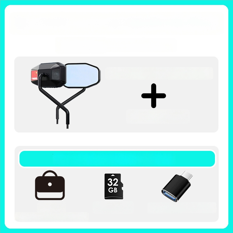 JC-H001 Galinio vaizdo veidrodžio vaizdo registratorius, 140° matymo kampas, 2MP, palaiko TF kortelę iki 128GB